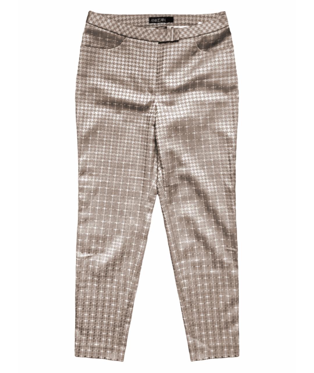 MARC CAIN Бежевые полиэстеровые брюки узкие, фото 1