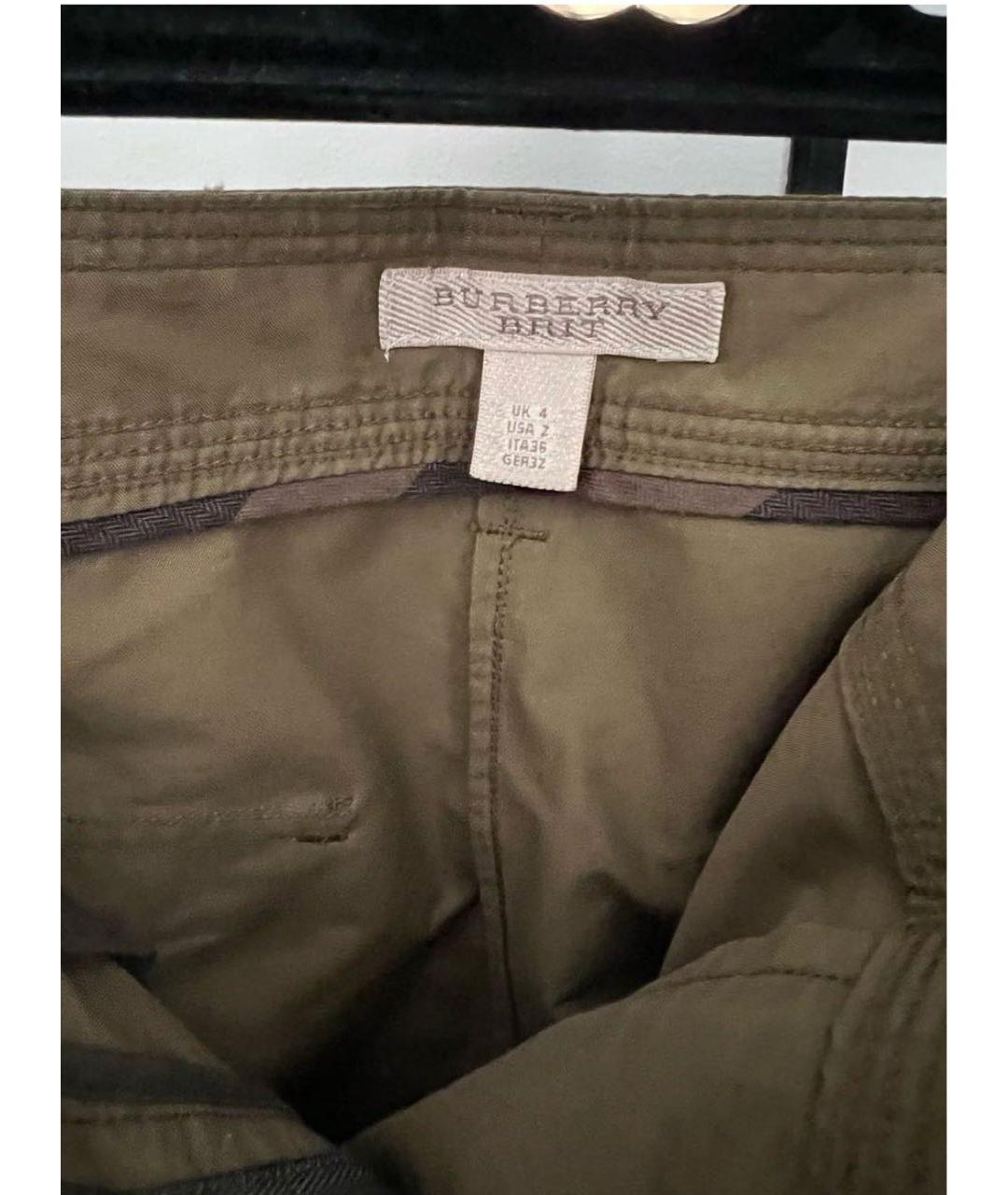 BURBERRY Коричневые замшевые брюки узкие, фото 3