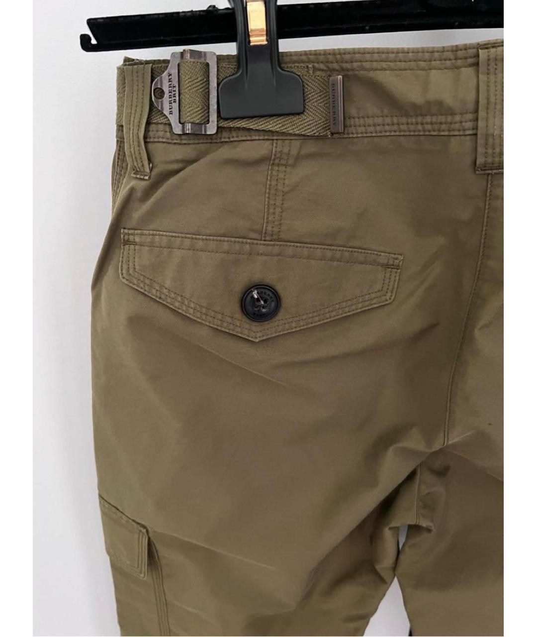 BURBERRY Коричневые замшевые брюки узкие, фото 4