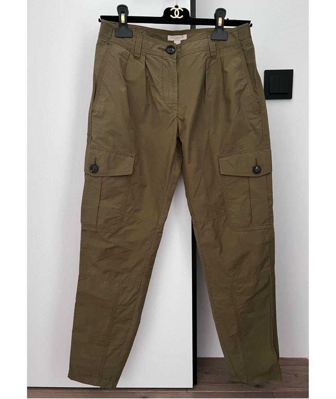 BURBERRY Коричневые замшевые брюки узкие, фото 5