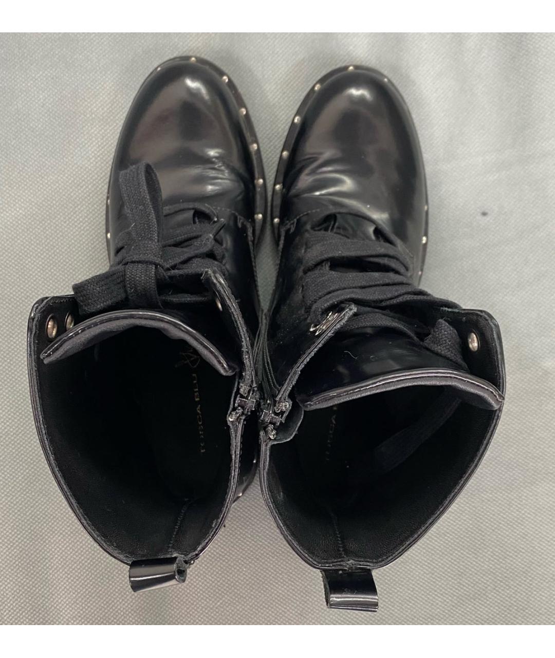 TOSCA BLU Черные кожаные ботинки, фото 3