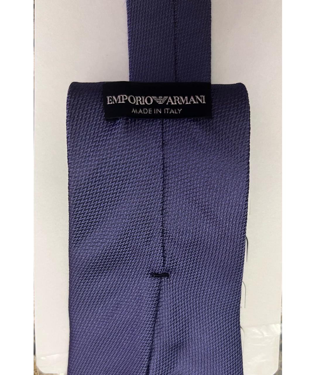 EMPORIO ARMANI Фиолетовый шелковый галстук, фото 2