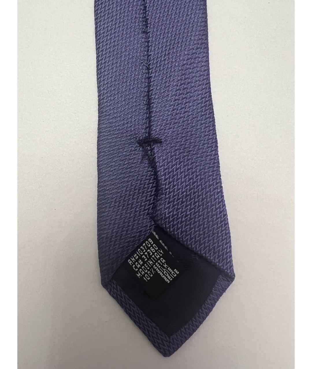 EMPORIO ARMANI Фиолетовый шелковый галстук, фото 3