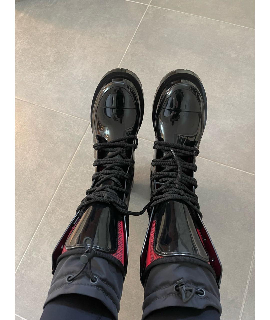 CHRISTIAN DIOR Черные резиновые ботинки, фото 5