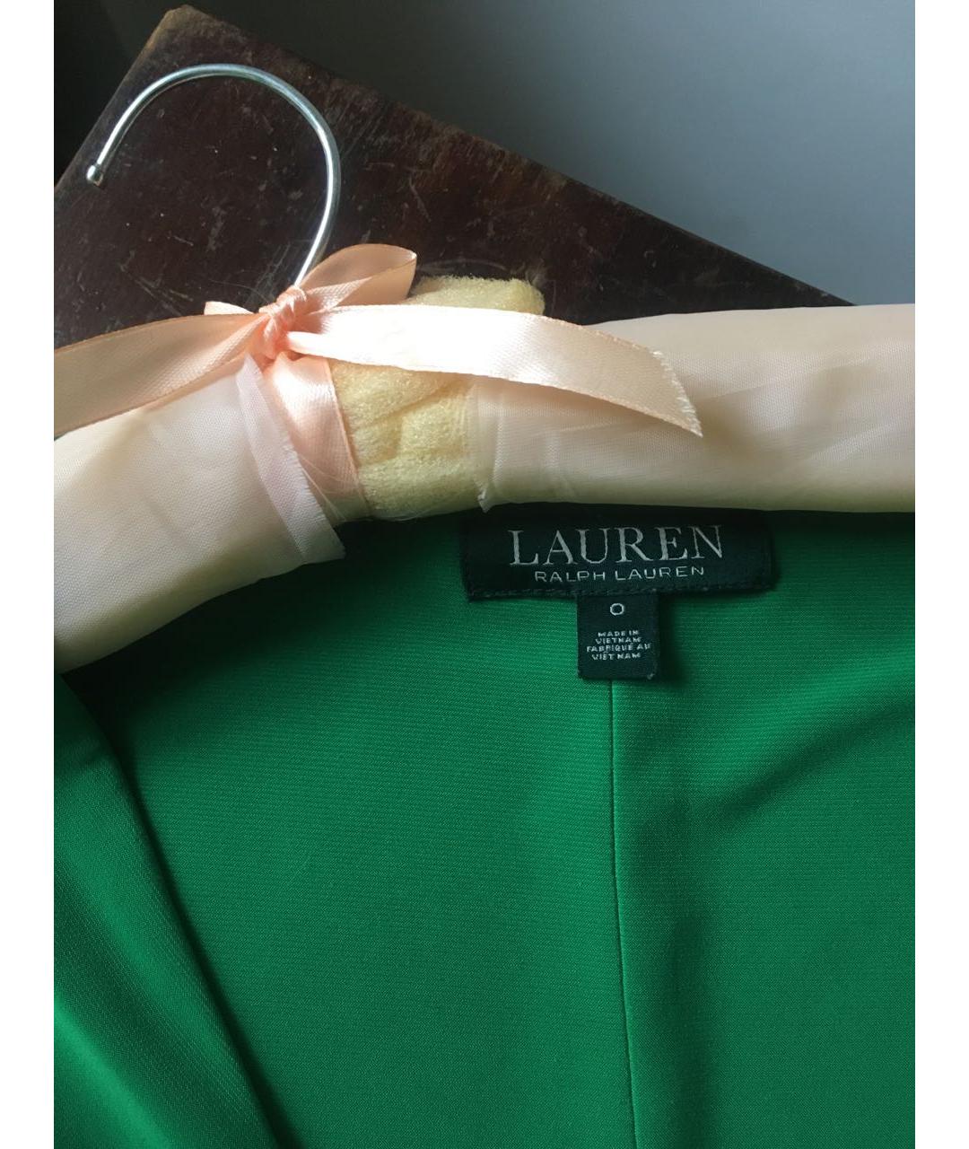 RALPH LAUREN Зеленые полиэстеровое повседневное платье, фото 3