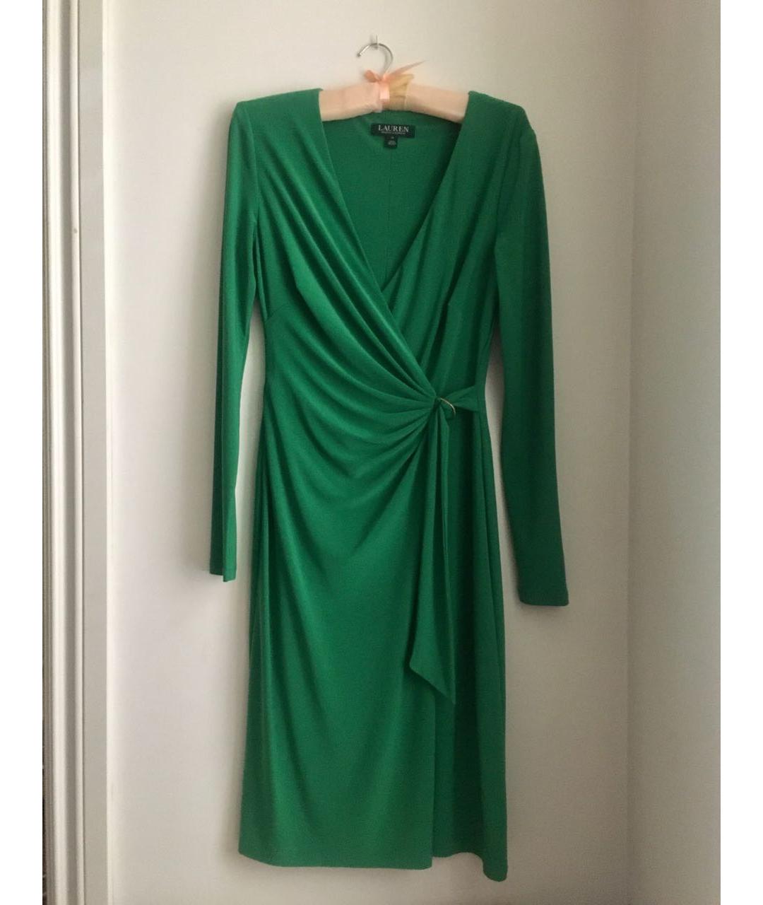 RALPH LAUREN Зеленые полиэстеровое повседневное платье, фото 7