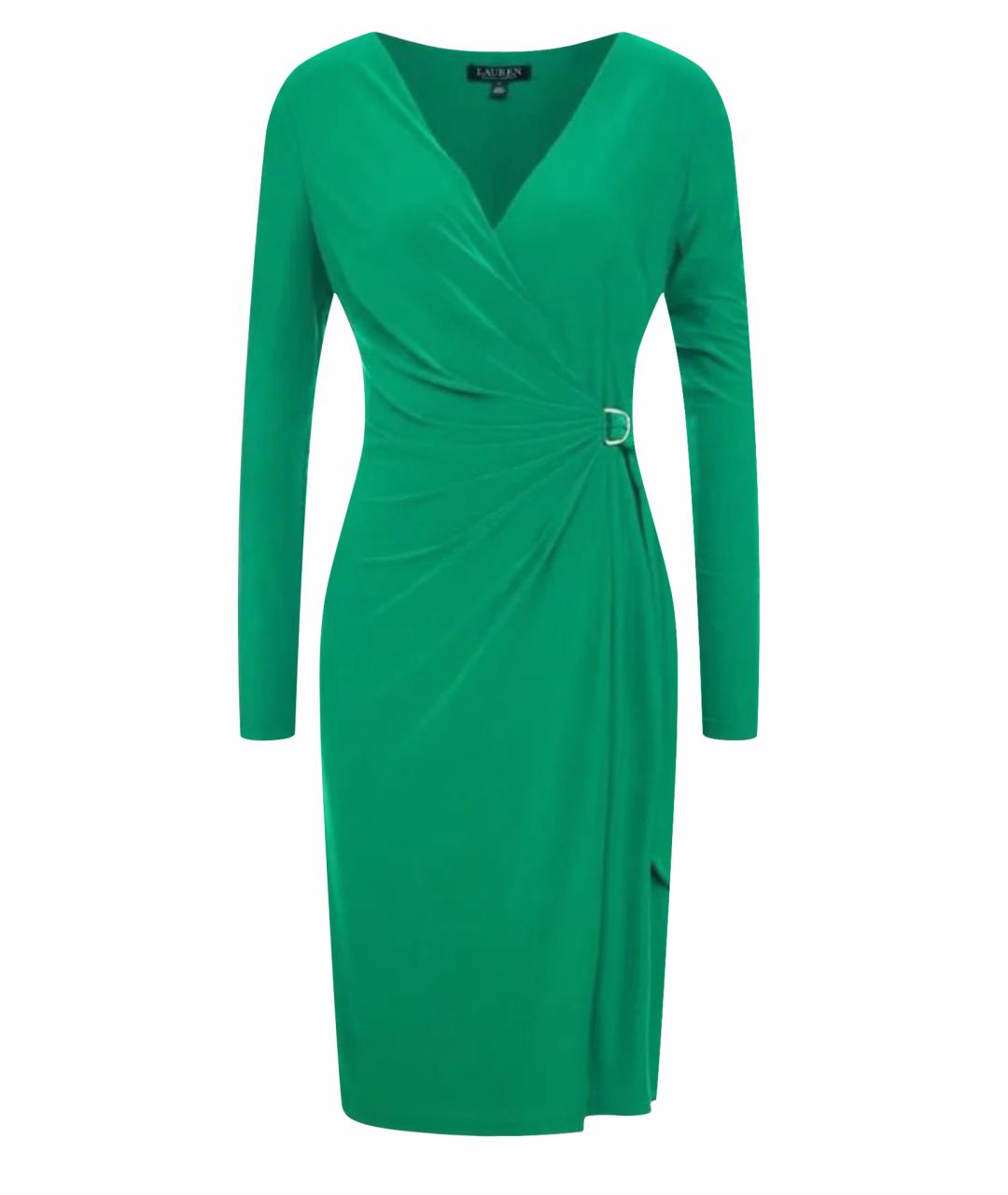 RALPH LAUREN Зеленые полиэстеровое повседневное платье, фото 1