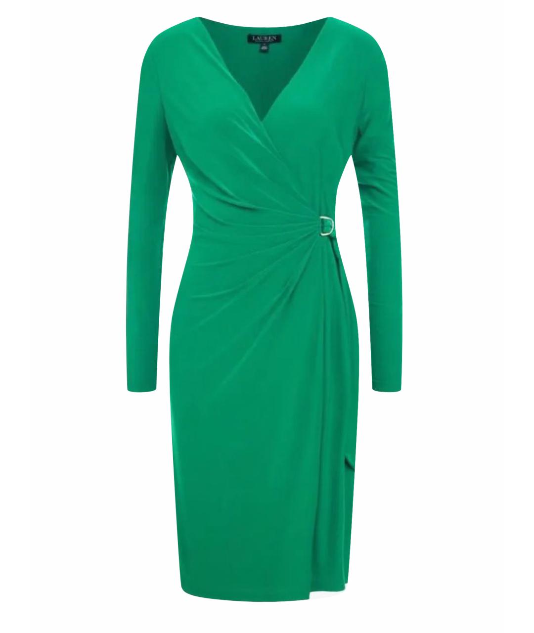 RALPH LAUREN Зеленые полиэстеровое повседневное платье, фото 9