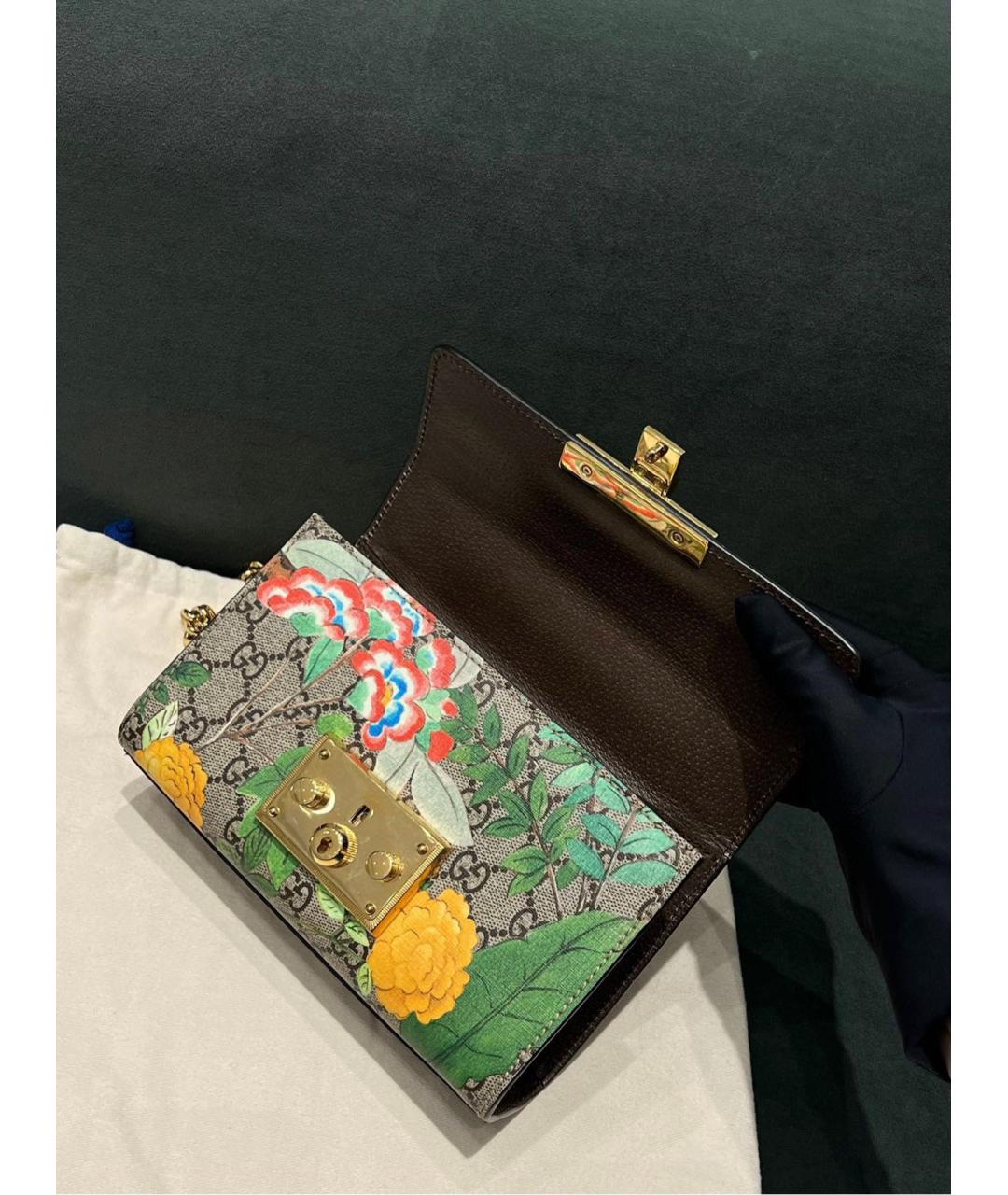 GUCCI Коричневая деним сумка через плечо, фото 6