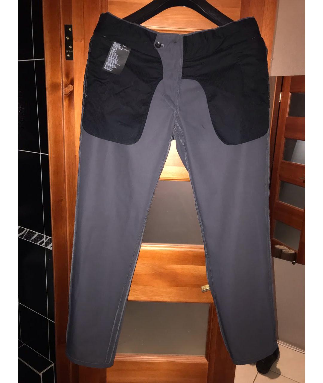 PRADA Серые хлопковые повседневные брюки, фото 3