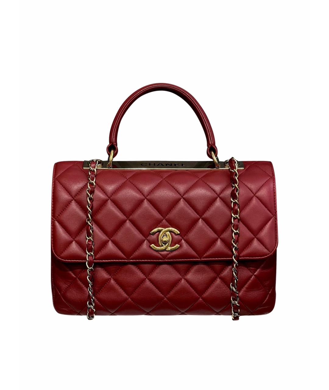 CHANEL Красная кожаная сумка тоут, фото 1