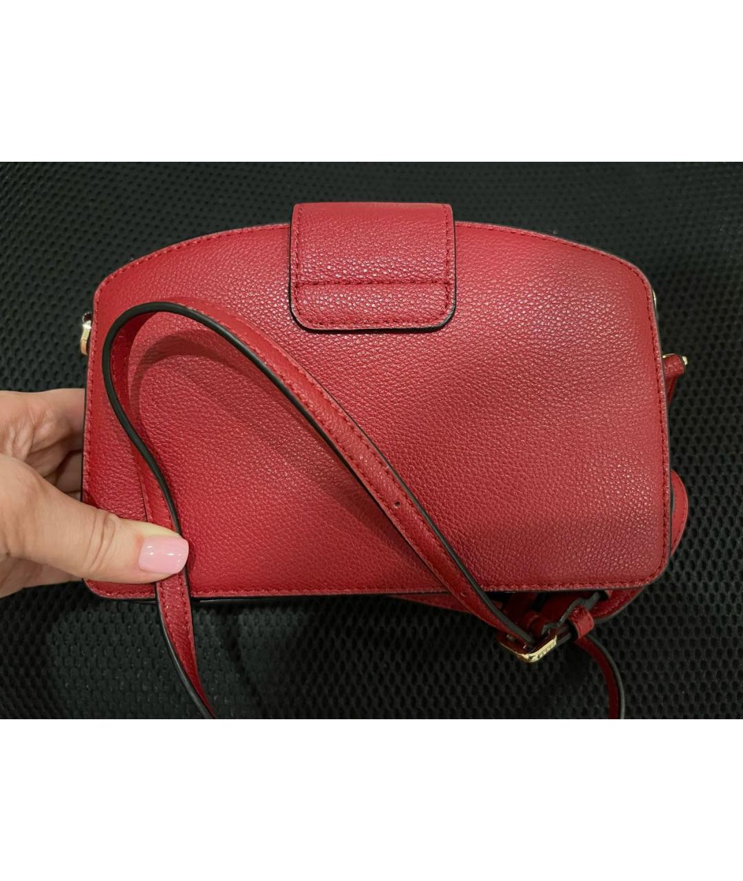 DKNY Красная кожаная сумка через плечо, фото 4