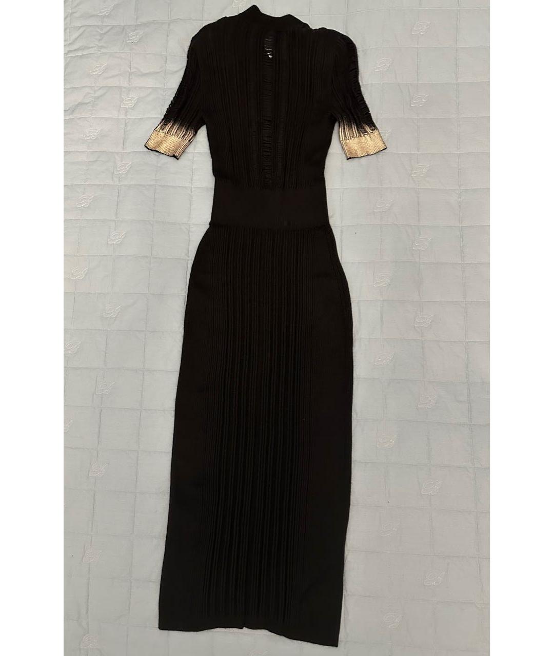 BALMAIN Черное кашемировое коктейльное платье, фото 3