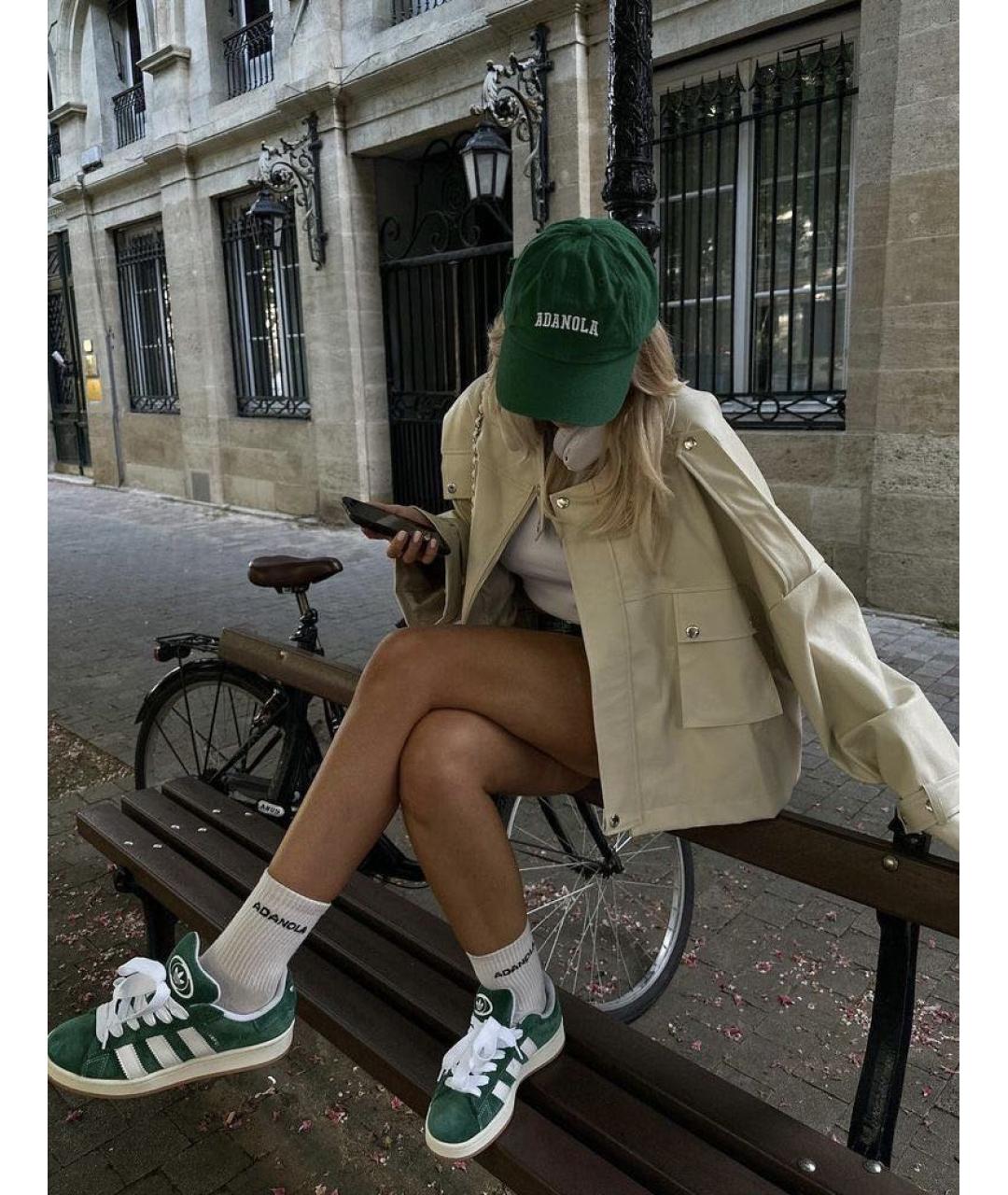 ADIDAS Зеленые замшевые кеды, фото 6