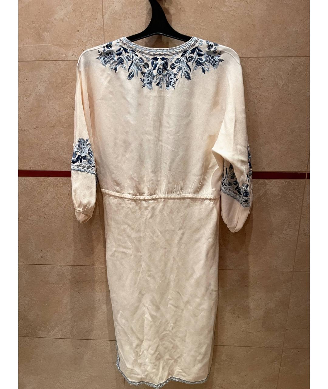 VILSHENKO Белое шелковое платье, фото 2