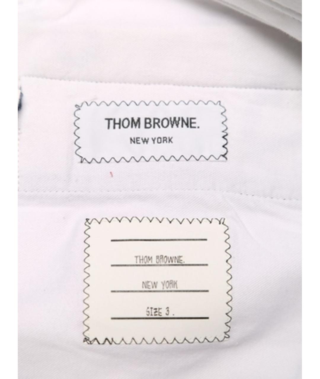 THOM BROWNE Темно-синие полиэстеровые шорты, фото 6