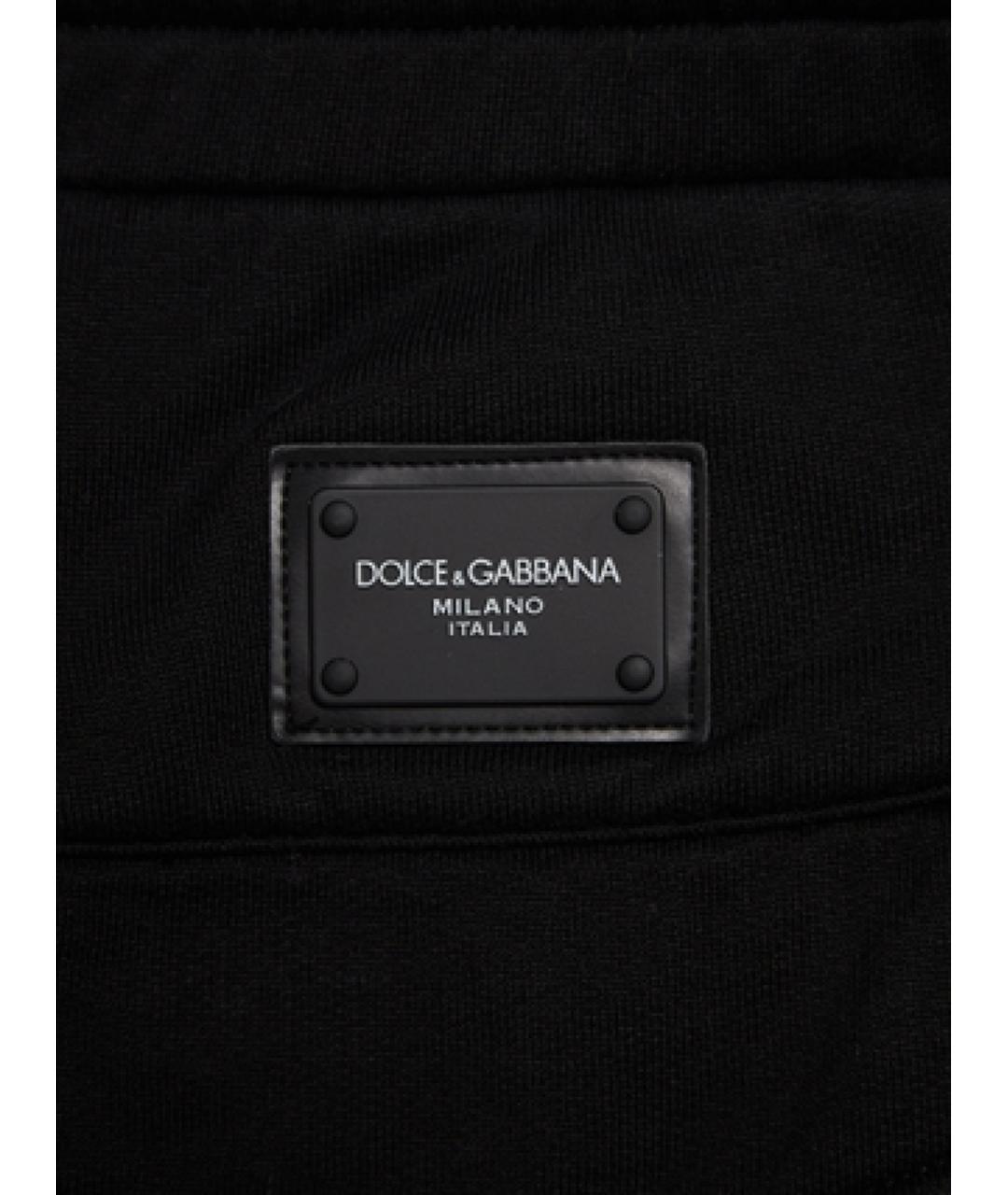 DOLCE&GABBANA Черный хлопковый спортивный костюм, фото 4