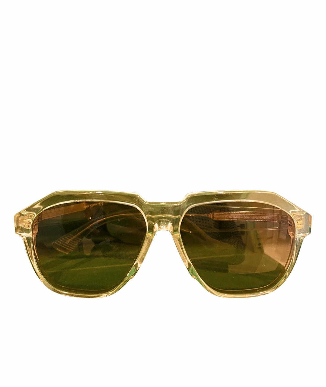 BOTTEGA VENETA Бежевые пластиковые солнцезащитные очки, фото 1