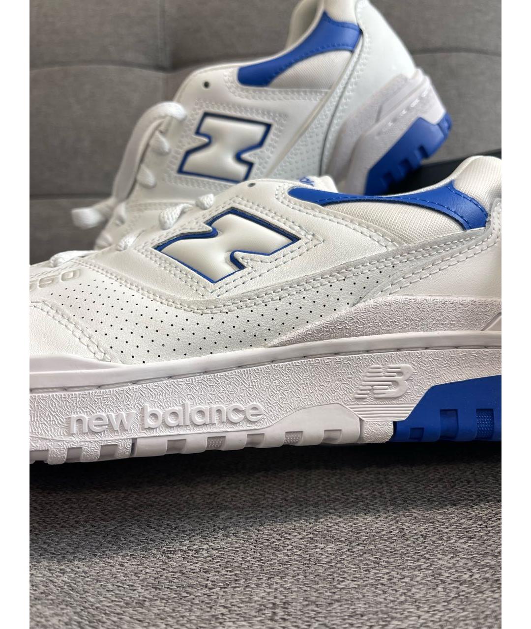 NEW BALANCE Белые кожаные низкие кроссовки / кеды, фото 4