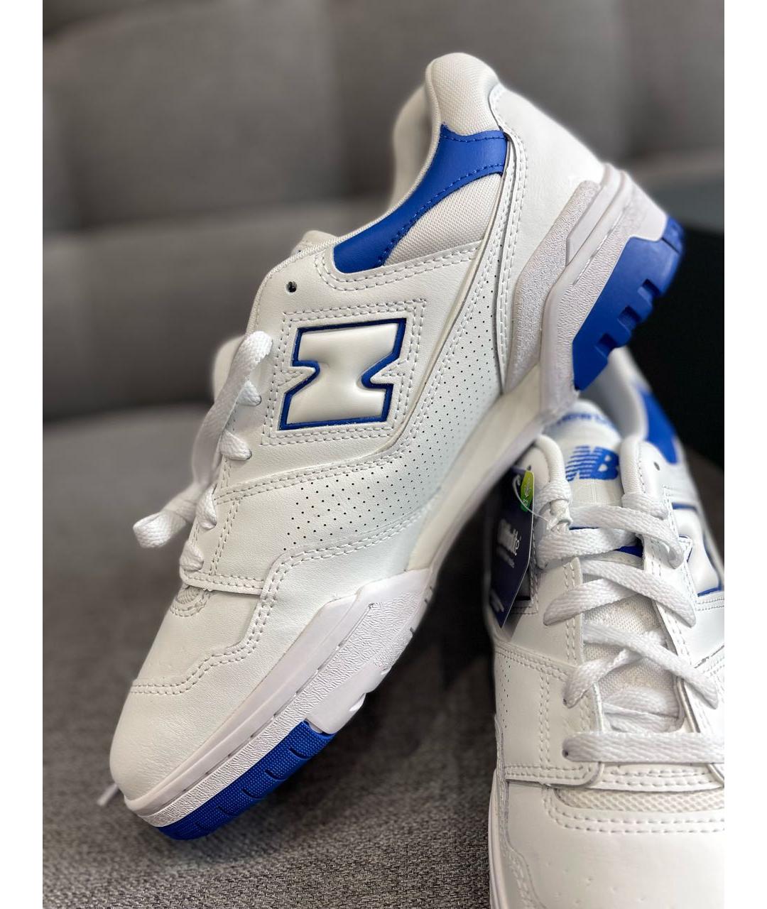 NEW BALANCE Белые кожаные низкие кроссовки / кеды, фото 5