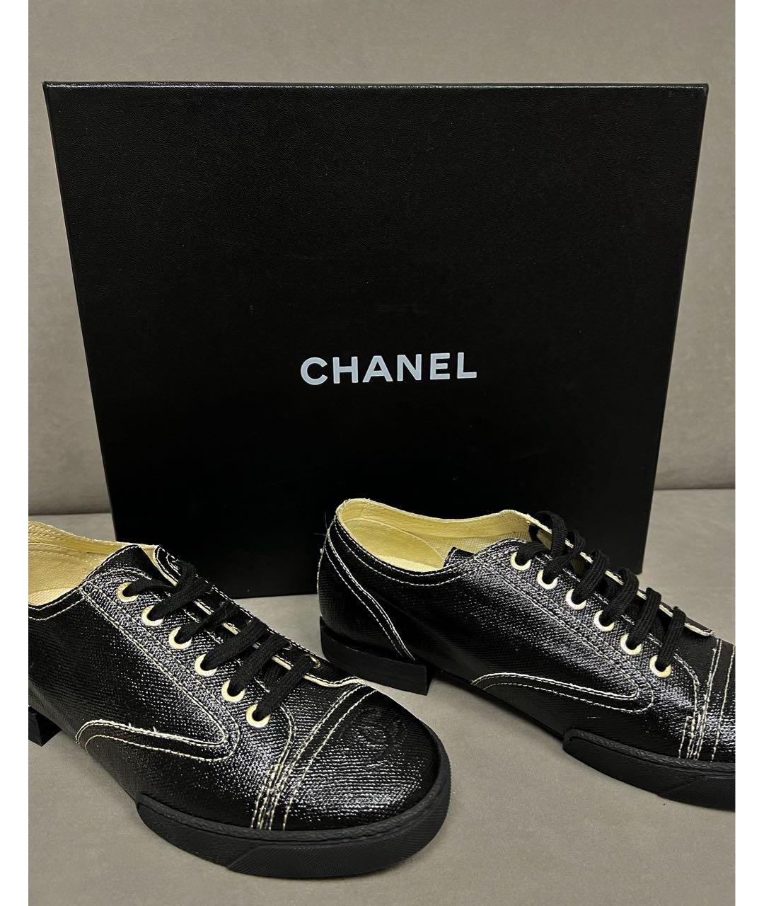 CHANEL PRE-OWNED Черные текстильные ботинки, фото 3