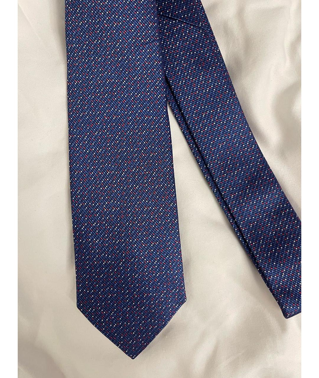 ZILLI Темно-синий шелковый галстук, фото 5