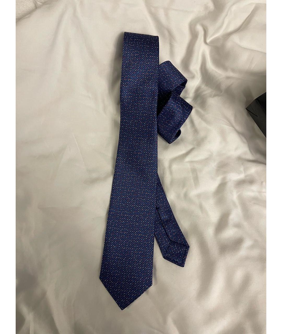 ZILLI Темно-синий шелковый галстук, фото 7