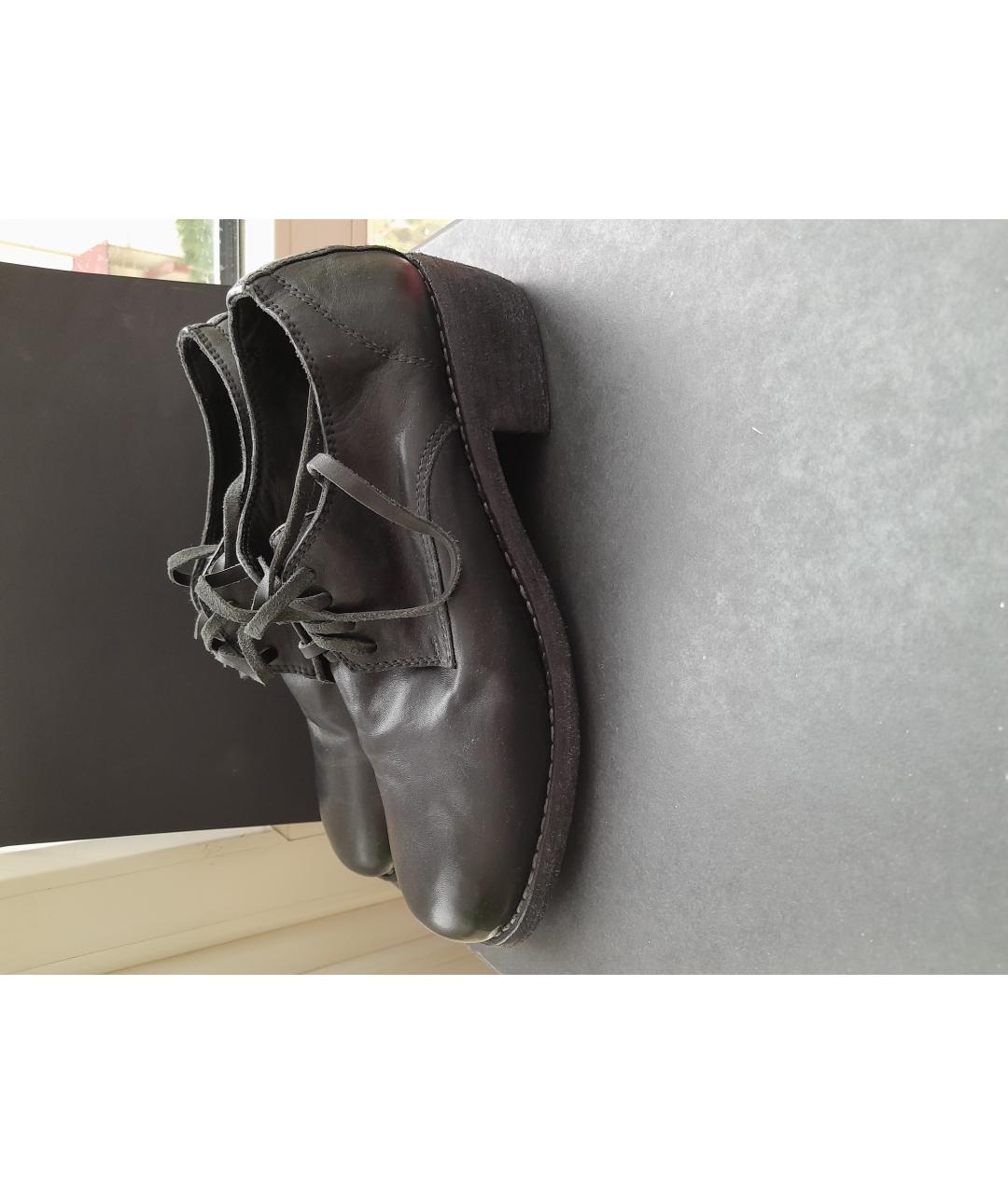 GUIDI Черные кожаные ботинки, фото 4