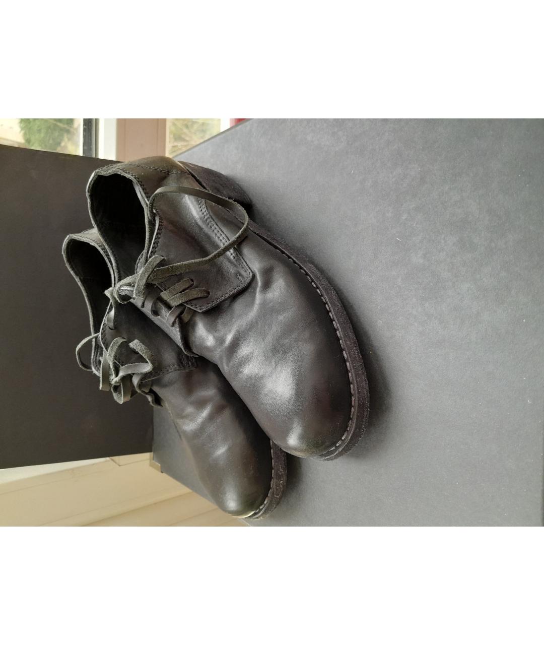 GUIDI Черные кожаные ботинки, фото 3