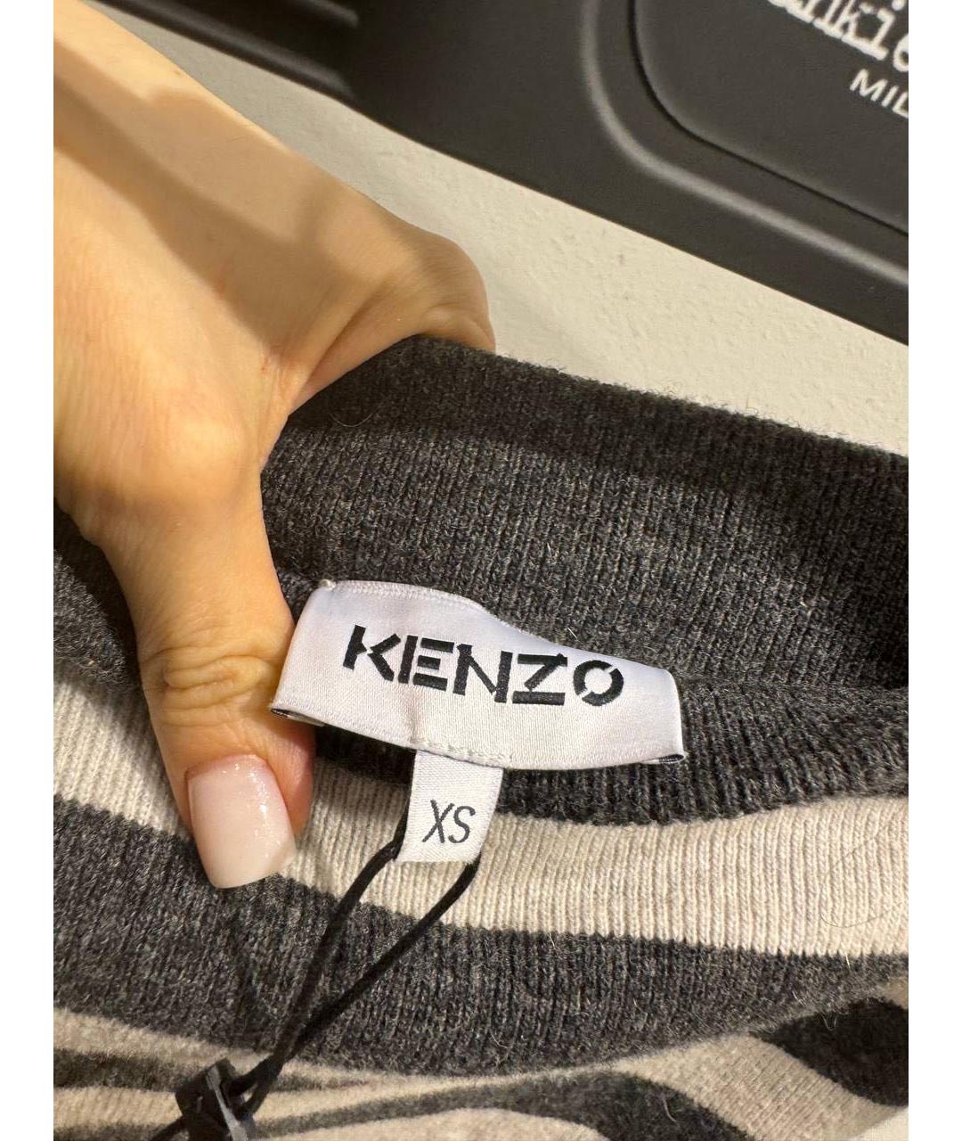 KENZO Мульти шерстяная юбка мини, фото 2