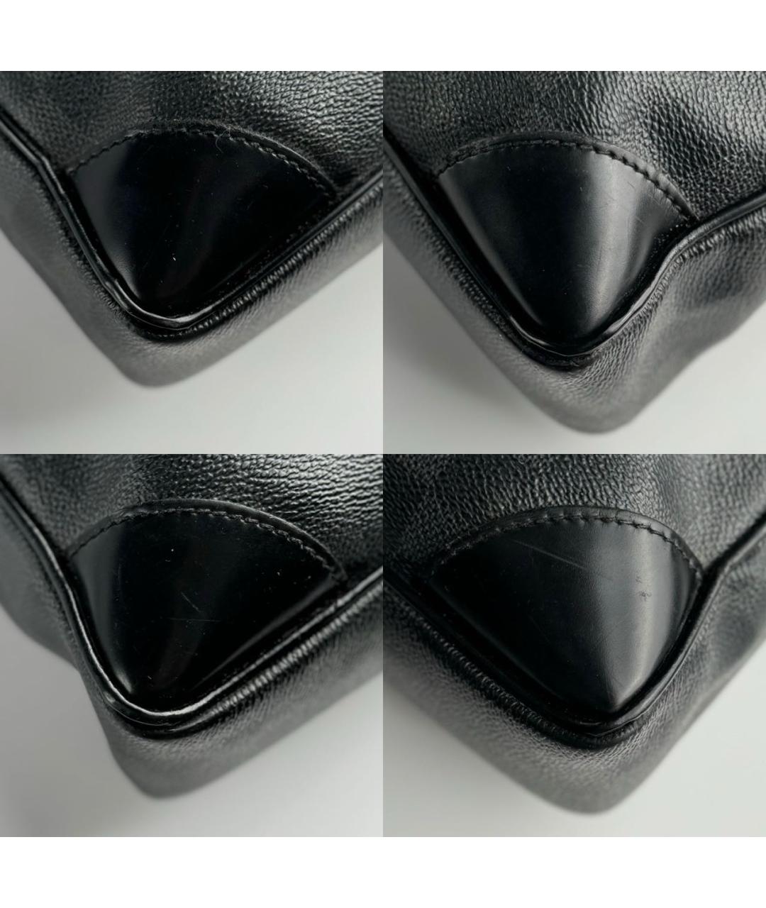 LOUIS VUITTON PRE-OWNED Антрацитовый кожаный портфель, фото 6