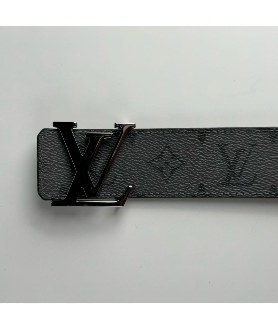 LOUIS VUITTON PRE-OWNED Серый кожаный ремень, фото 3