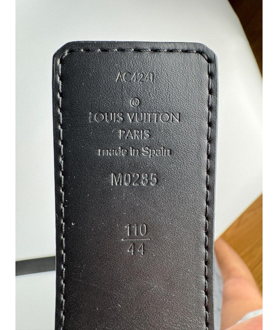 LOUIS VUITTON PRE-OWNED Серый кожаный ремень, фото 7