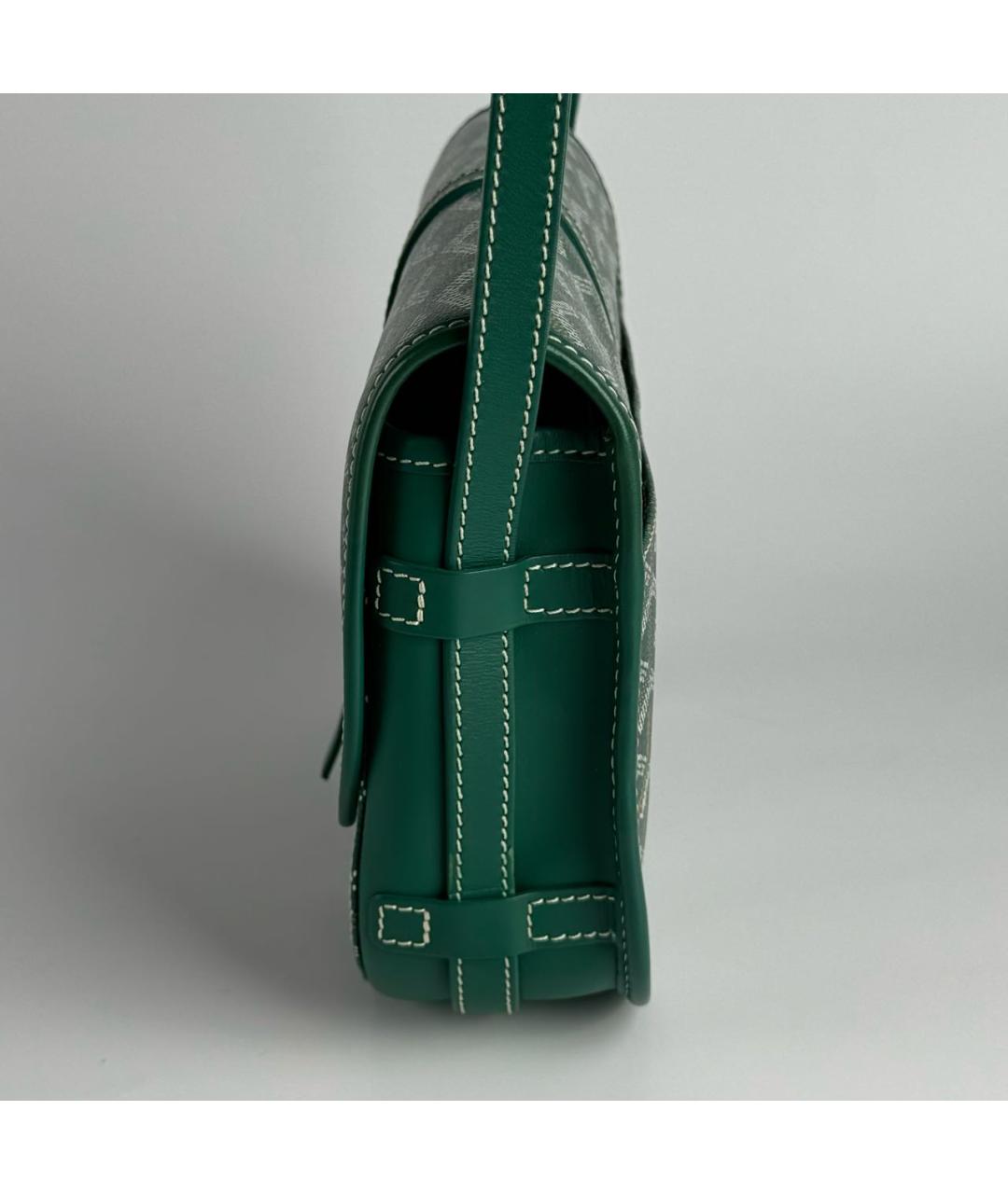 GOYARD Зеленая кожаная сумка на плечо, фото 6