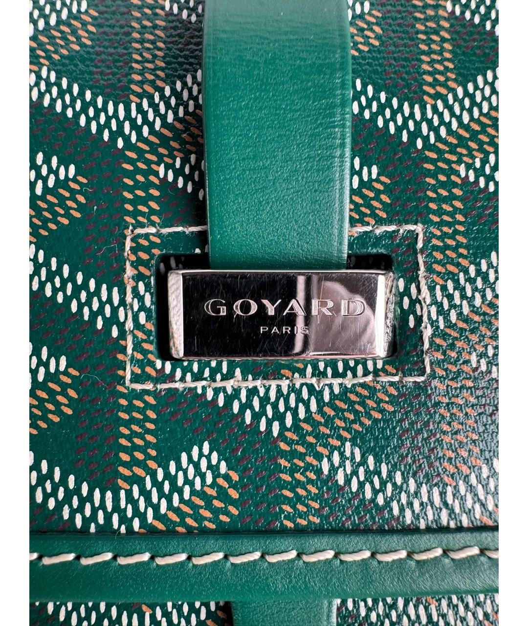 GOYARD Зеленая кожаная сумка на плечо, фото 5