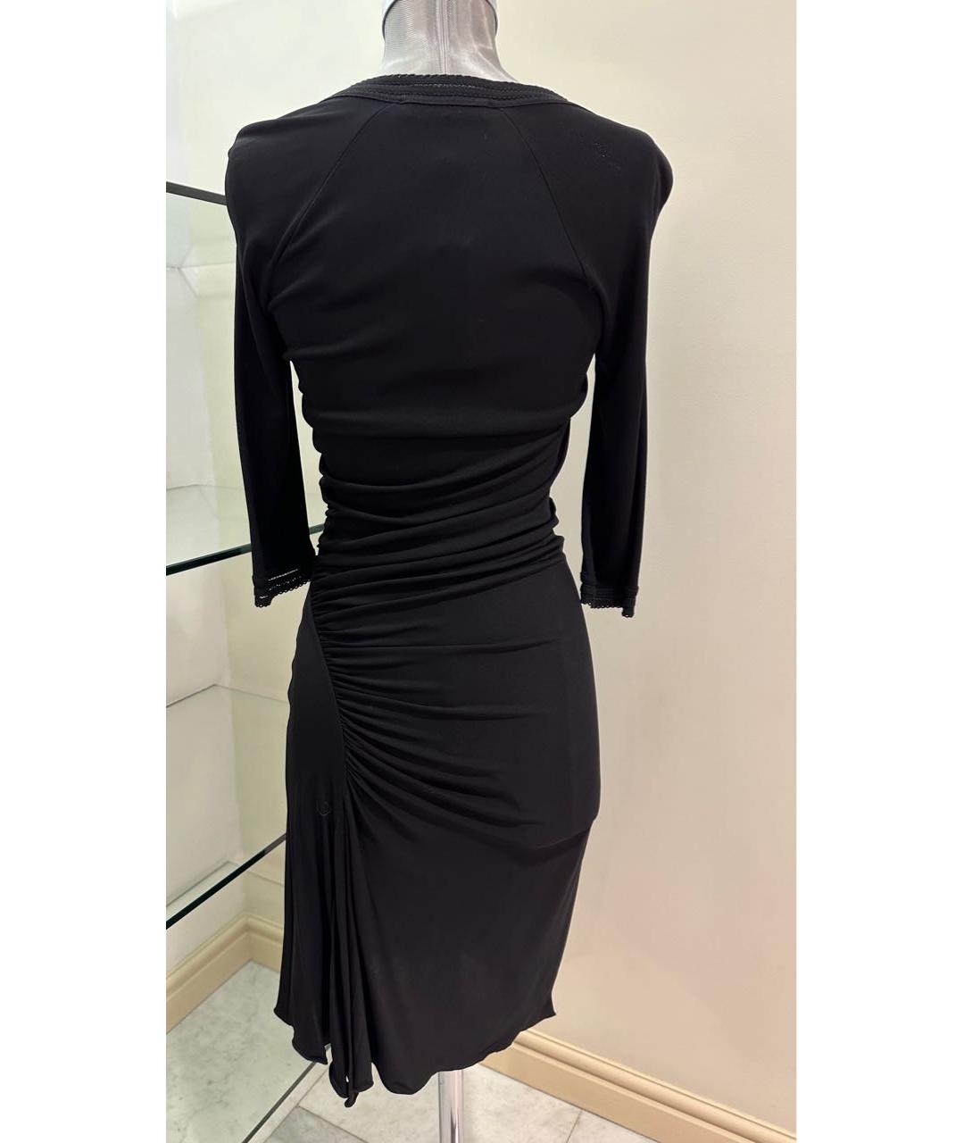 BLUMARINE Черное полиэстеровое вечернее платье, фото 2