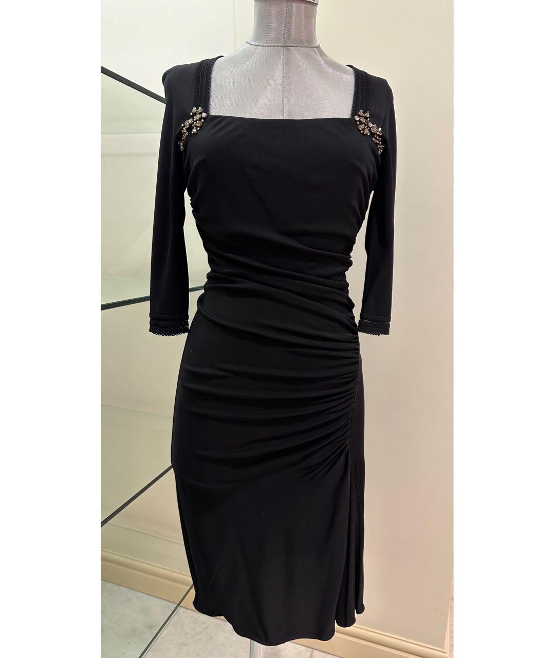 BLUMARINE Черное полиэстеровое вечернее платье, фото 6
