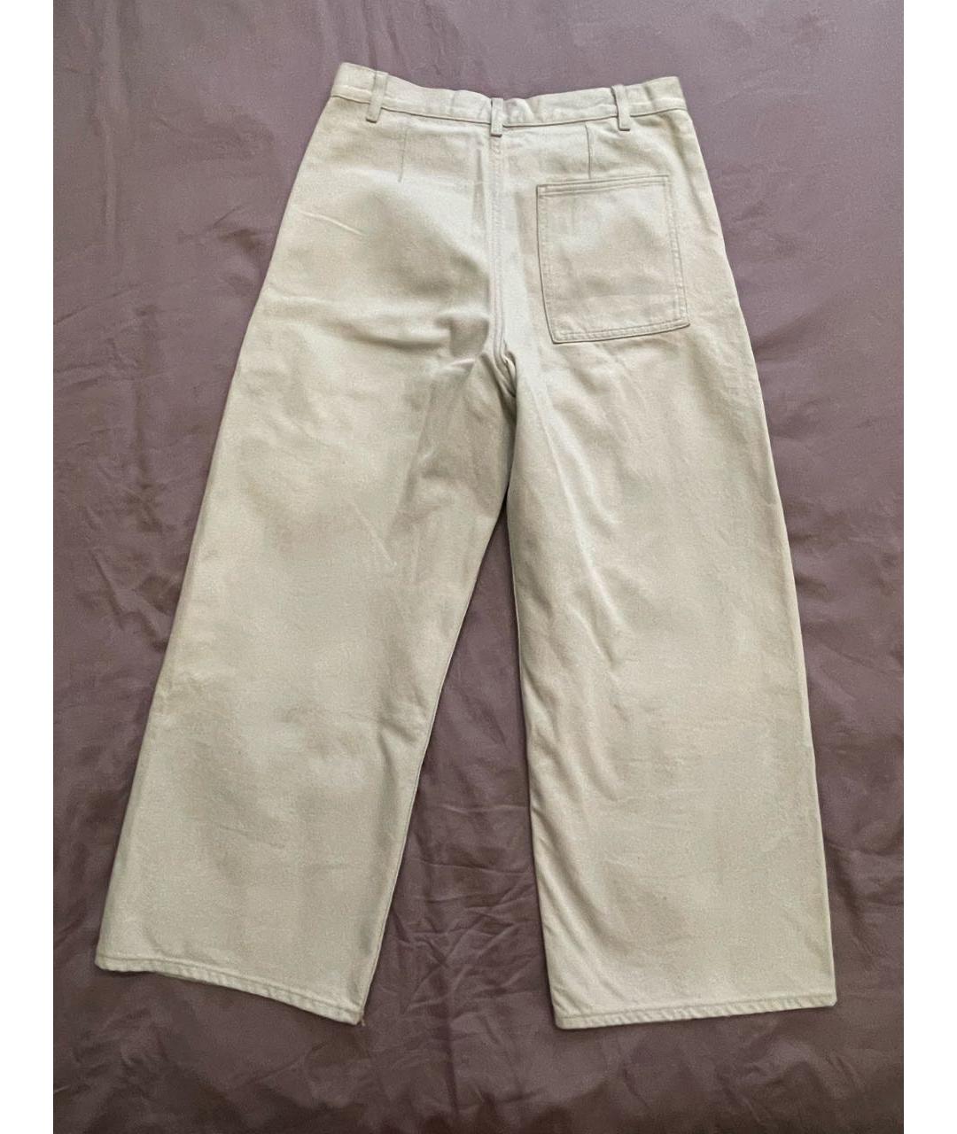 COS Бежевые хлопко-эластановые джинсы клеш, фото 2
