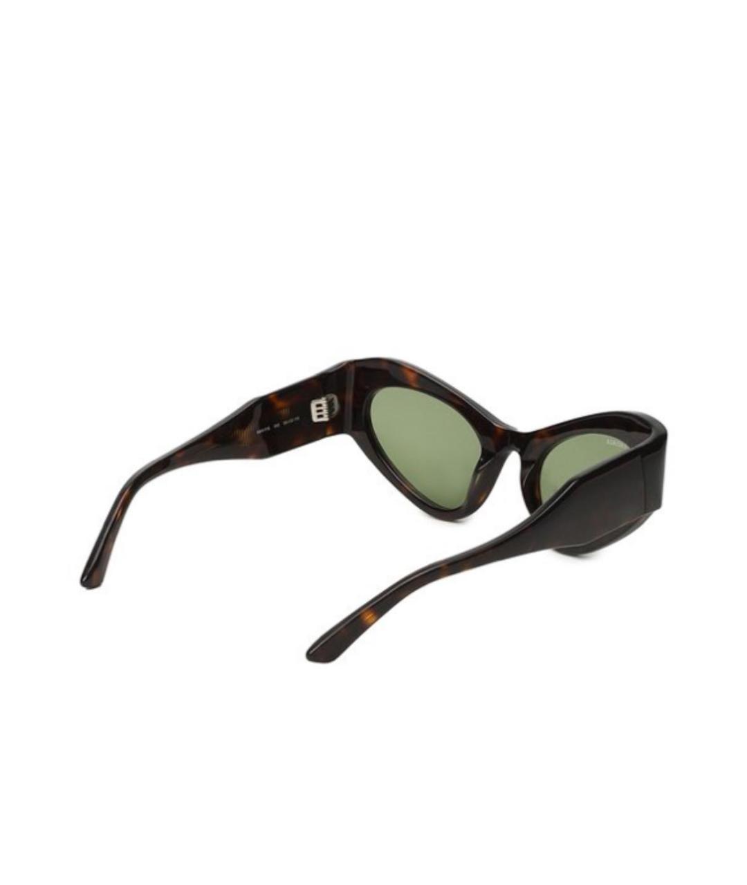 BALENCIAGA Коричневые пластиковые солнцезащитные очки, фото 3