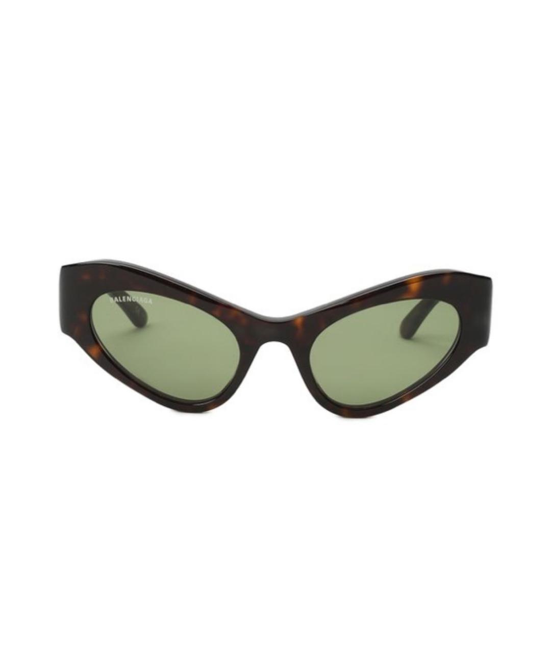 BALENCIAGA Коричневые пластиковые солнцезащитные очки, фото 2