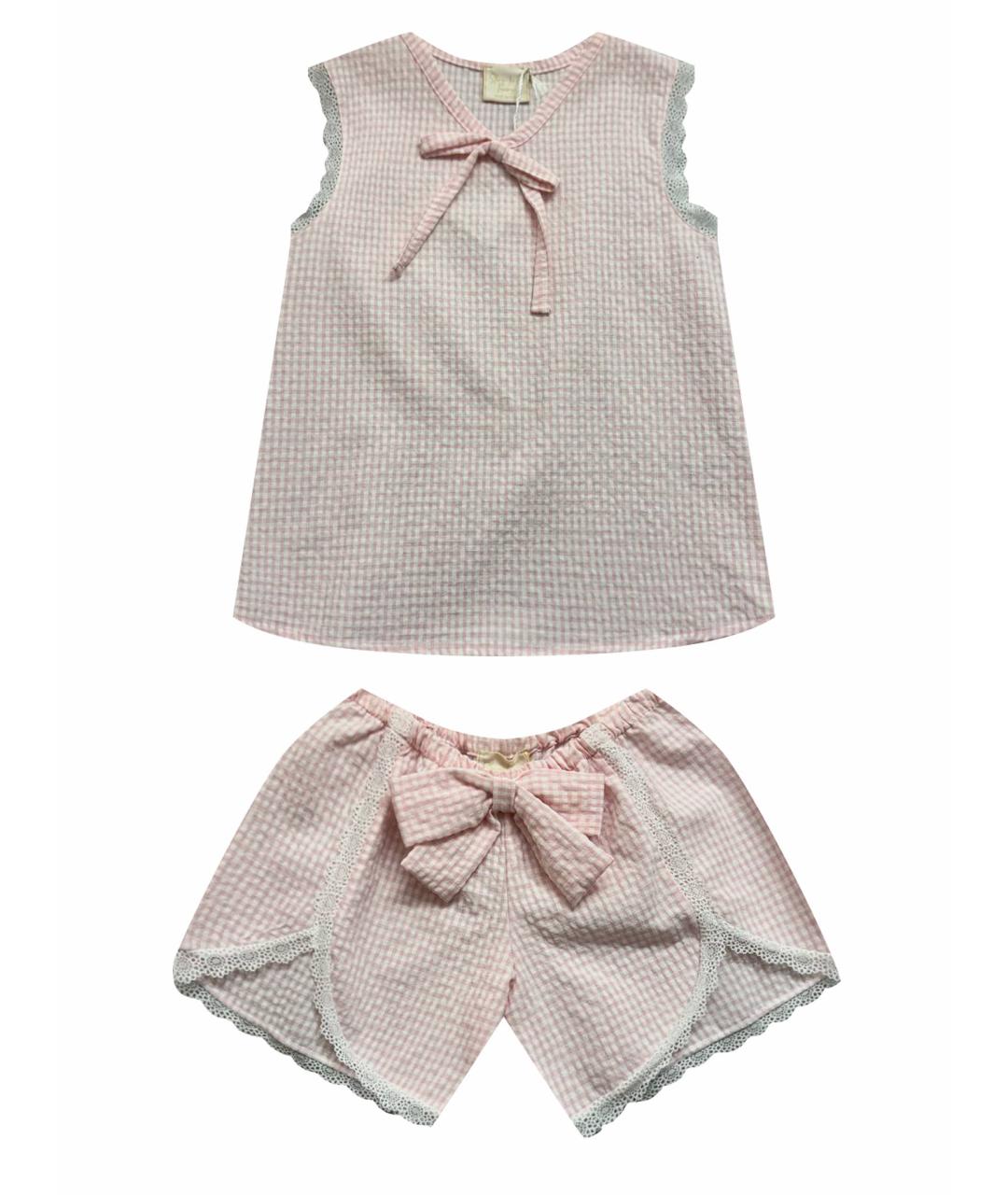 STORY LORIS Розовая хлопковая пижама/белье, фото 1