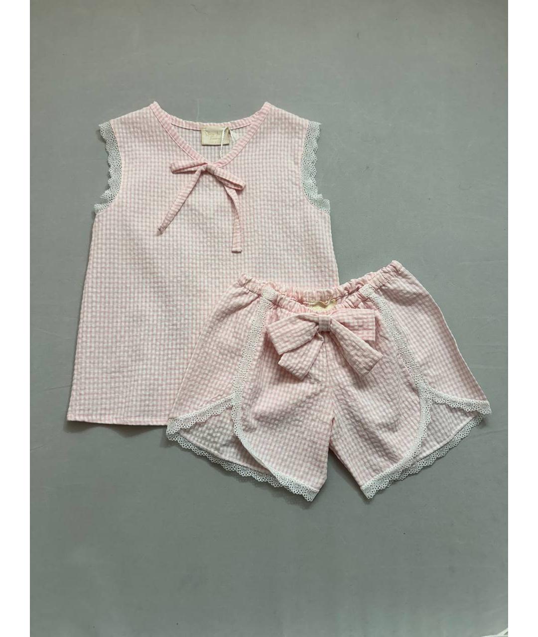 STORY LORIS Розовая хлопковая пижама/белье, фото 3