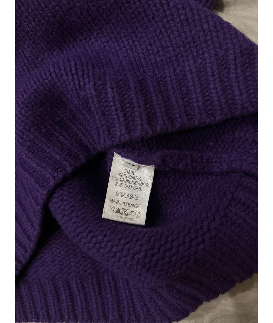 BALMAIN Фиолетовый шерстяной джемпер / свитер, фото 7