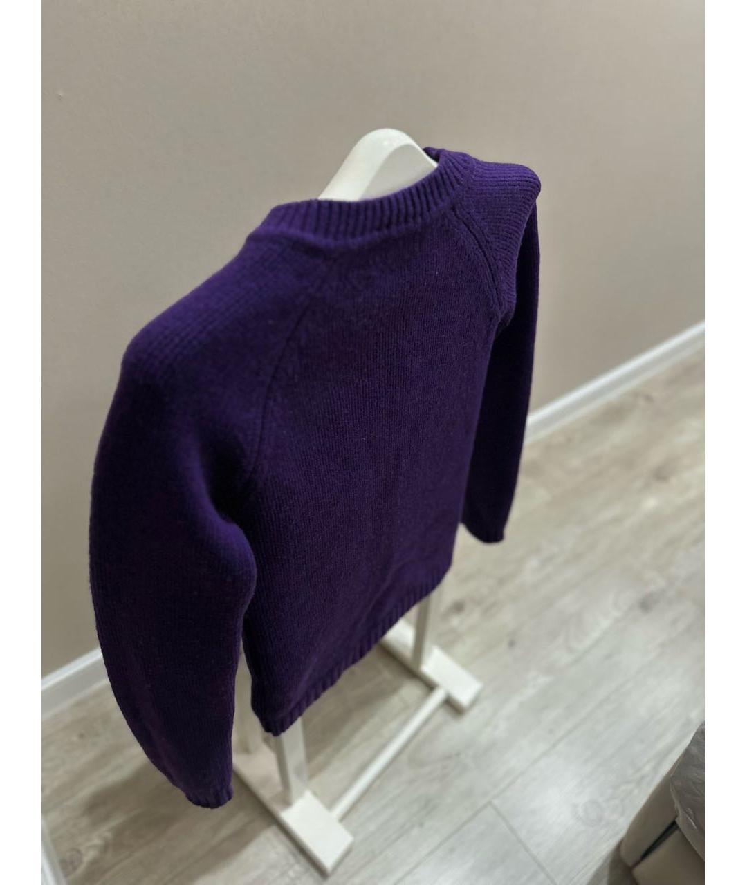 BALMAIN Фиолетовый шерстяной джемпер / свитер, фото 2