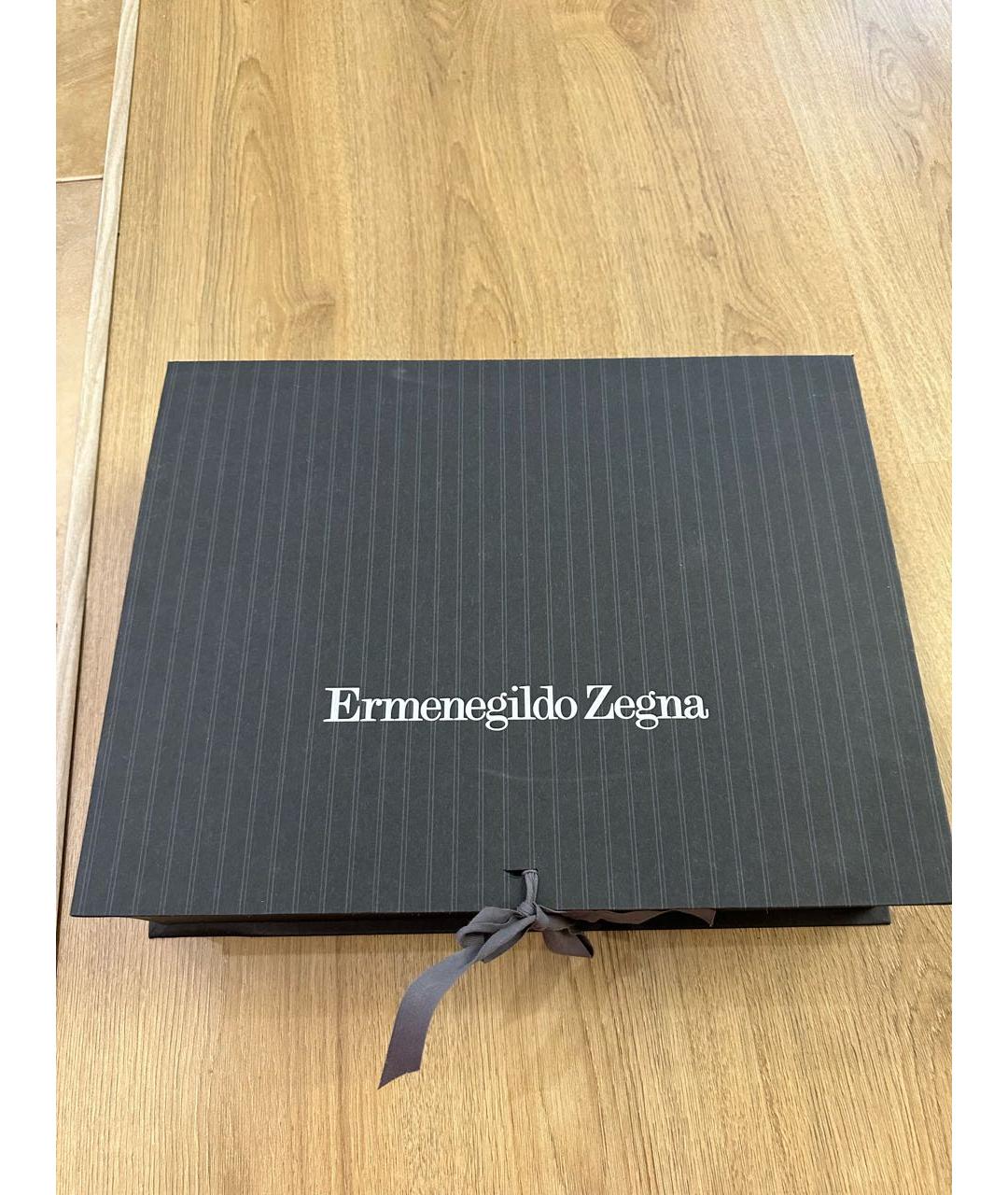 ERMENEGILDO ZEGNA Черная кожаная сумка на плечо, фото 6