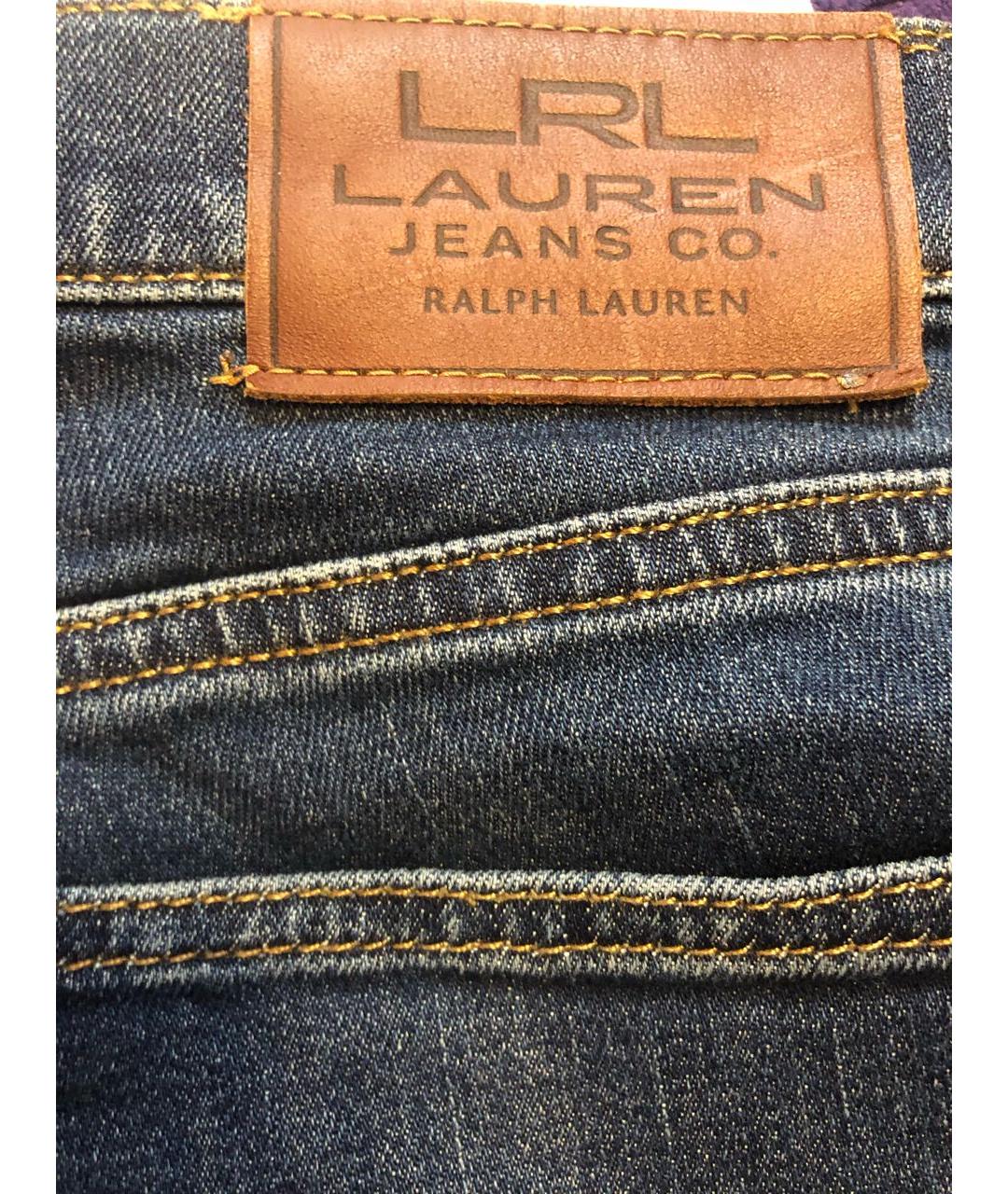RALPH LAUREN Синие хлопко-эластановые джинсы клеш, фото 3