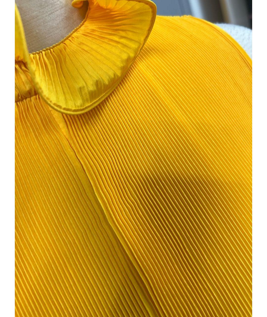TIBI Желтое полиэстеровое коктейльное платье, фото 5