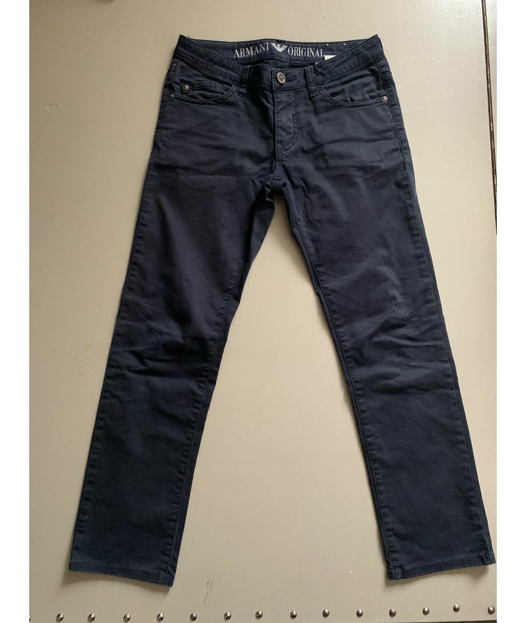 ARMANI JUNIOR Темно-синие деним детские джинсы, фото 6