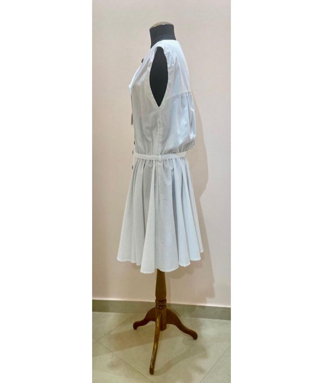 GIANFRANCO FERRE Белое хлопковое повседневное платье, фото 3