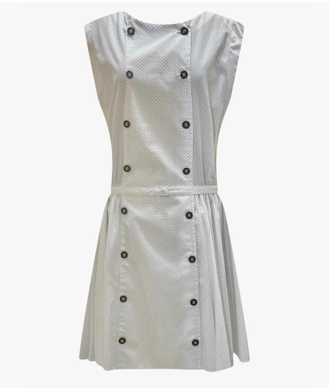 GIANFRANCO FERRE Белое хлопковое повседневное платье, фото 6